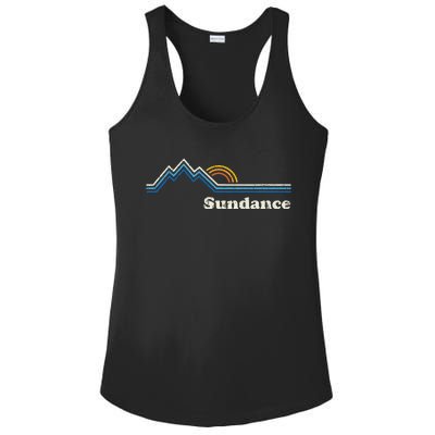 Retro Sundance Utah Ut T Vintage Sunrise Mountains Ladies PosiCharge Competitor Racerback Tank