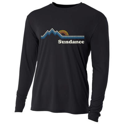 Retro Sundance Utah Ut T Vintage Sunrise Mountains Cooling Performance Long Sleeve Crew