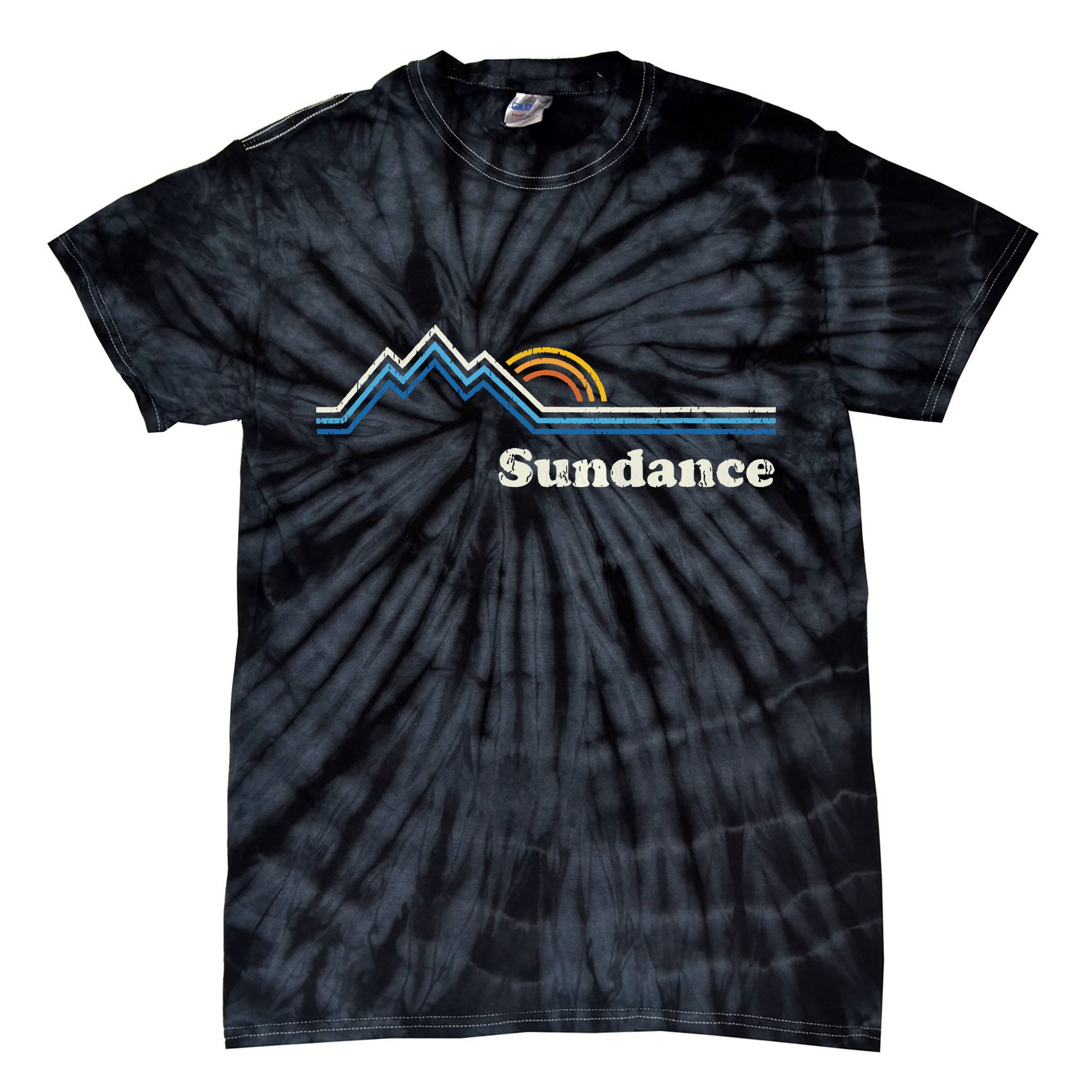 Retro Sundance Utah Ut T Vintage Sunrise Mountains Tie-Dye T-Shirt