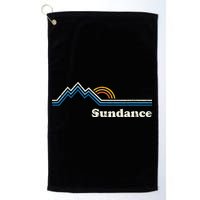 Retro Sundance Utah Ut T Vintage Sunrise Mountains Golf Towel