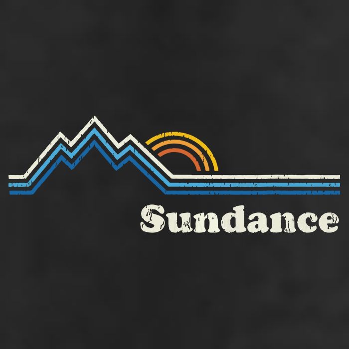 Retro Sundance Utah Ut T Vintage Sunrise Mountains Golf Towel