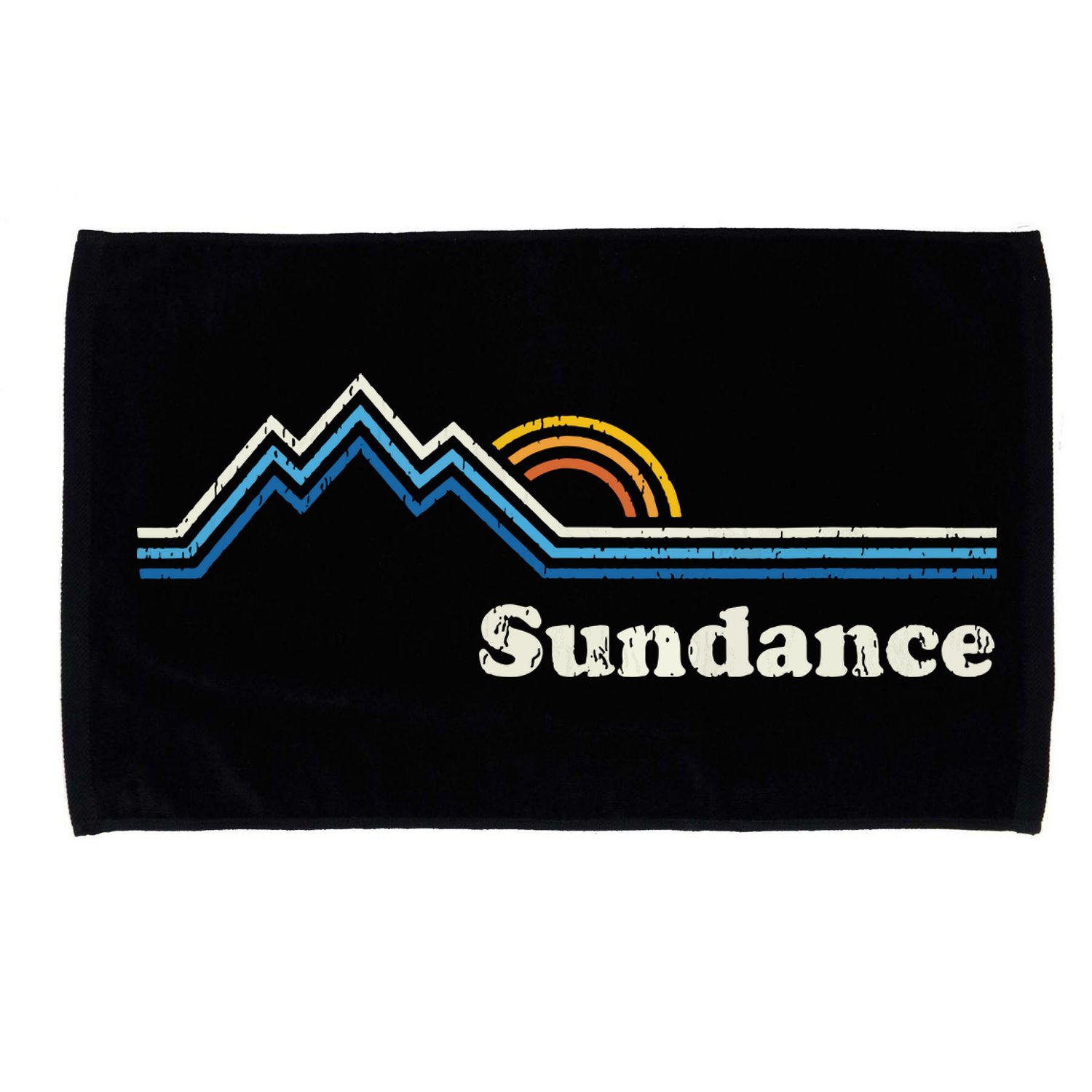 Retro Sundance Utah Ut T Vintage Sunrise Mountains Microfiber Hand Towel