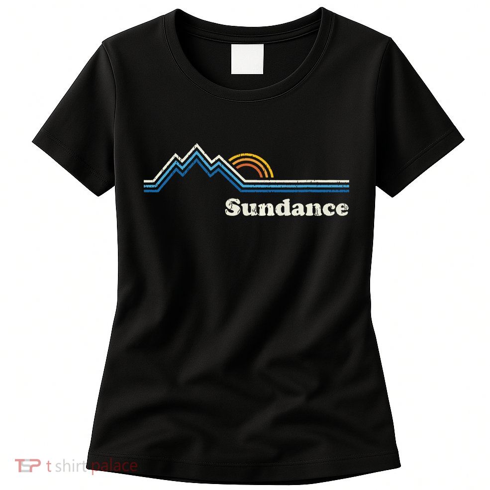 Retro Sundance Utah Ut T Vintage Sunrise Mountains Womens T-Shirt