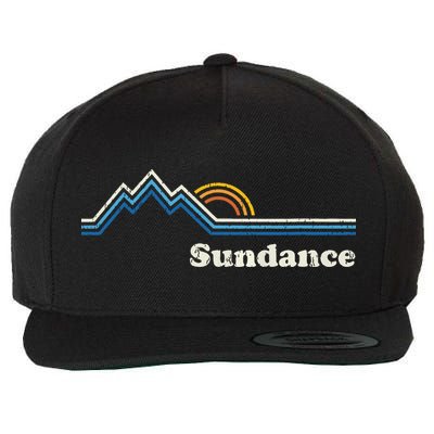Retro Sundance Utah Ut T Vintage Sunrise Mountains Wool Snapback Cap