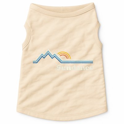 Retro Sundance Utah Ut T Vintage Sunrise Mountains Doggie Tank