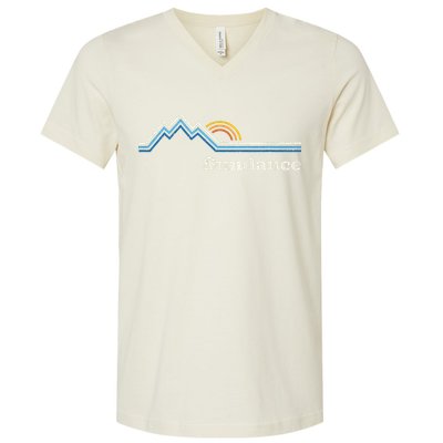 Retro Sundance Utah Ut T Vintage Sunrise Mountains V-Neck T-Shirt