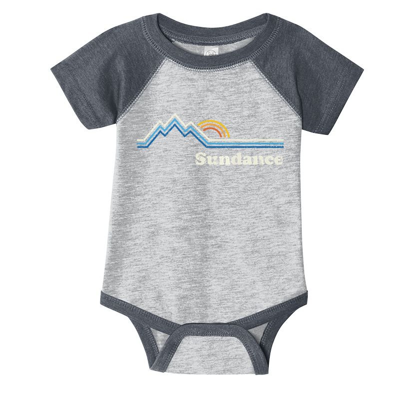 Retro Sundance Utah Ut T Vintage Sunrise Mountains Infant Baby Jersey Bodysuit