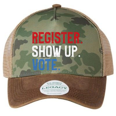 Register Show Up Vote Election Usa Voter Registration Legacy Tie Dye Trucker Hat