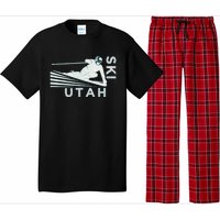 Retro Ski Utah Long Sleeve Vintage Snow Ski Pajama Set