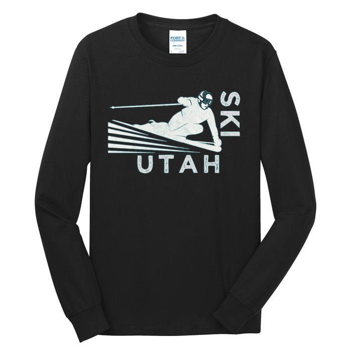 Retro Ski Utah Long Sleeve Vintage Snow Ski Tall Long Sleeve T-Shirt