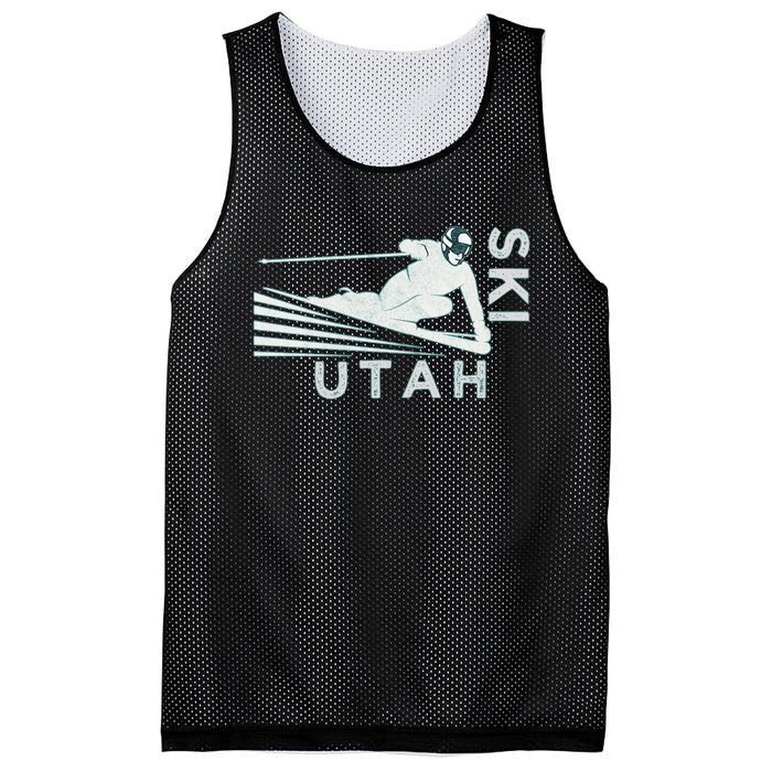 Retro Ski Utah Long Sleeve Vintage Snow Ski Mesh Reversible Basketball Jersey Tank