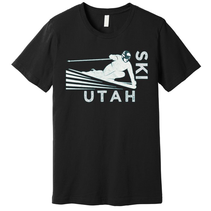 Retro Ski Utah Long Sleeve Vintage Snow Ski Premium T-Shirt