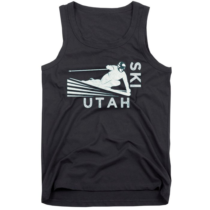 Retro Ski Utah Long Sleeve Vintage Snow Ski Tank Top