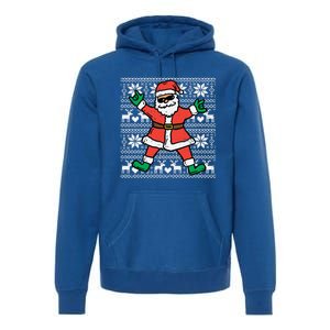 Rocker Santa Ugly Xmas Sweater Funny Christmas Rock Gift Premium Hoodie