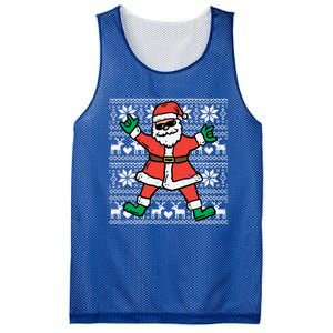 Rocker Santa Ugly Xmas Sweater Funny Christmas Rock Gift Mesh Reversible Basketball Jersey Tank