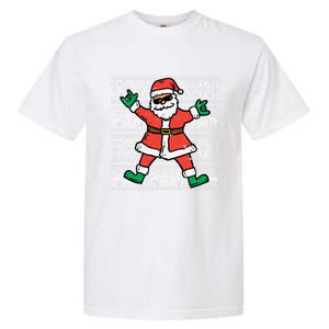 Rocker Santa Ugly Xmas Sweater Funny Christmas Rock Gift Garment-Dyed Heavyweight T-Shirt