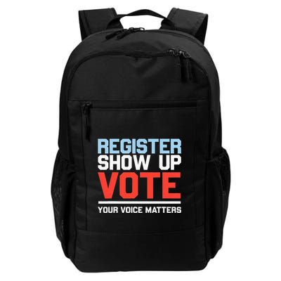 Register Show Up Vote Voice Matters Civic Duty Backpack