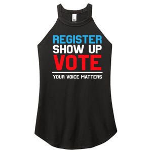 Register Show Up Vote Your Voice Matters Election 2024 Women’s Perfect Tri Rocker Tank