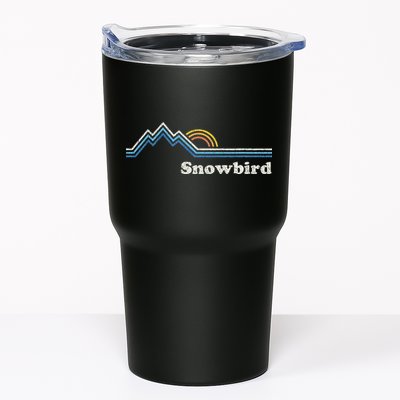 Retro Snowbird Utah Ut Vintage Sunrise Mountains Tumbler