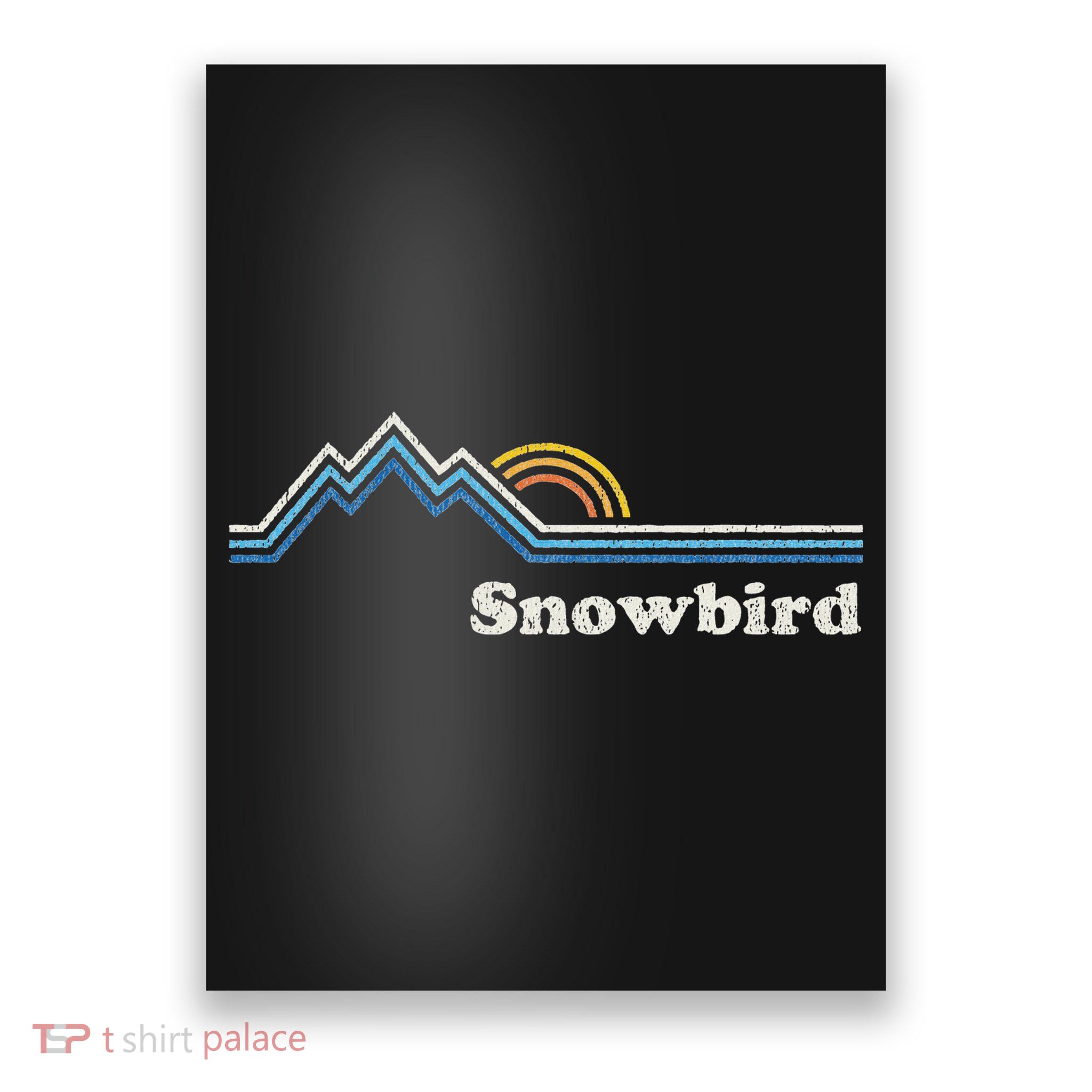 Retro Snowbird Utah Ut Vintage Sunrise Mountains Poster