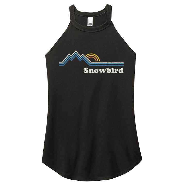 Retro Snowbird Utah Ut Vintage Sunrise Mountains Women's Perfect Tri Rocker Tank