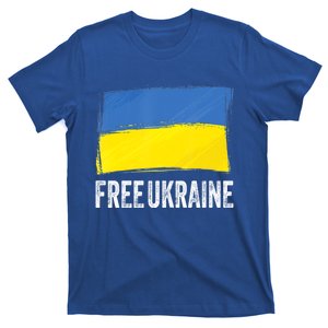 Retro Support Ukraine I Stand With Ukraine Flag Free Ukraine Gift T-Shirt