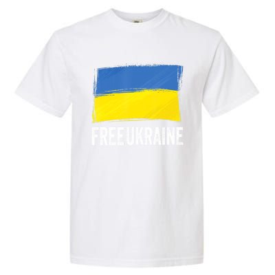 Retro Support Ukraine I Stand With Ukraine Flag Free Ukraine Gift Garment-Dyed Heavyweight T-Shirt