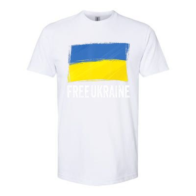 Retro Support Ukraine I Stand With Ukraine Flag Free Ukraine Gift Softstyle® CVC T-Shirt