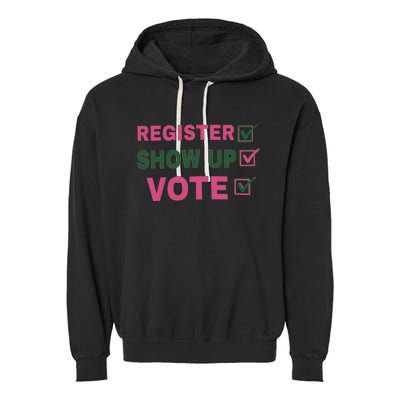 Register Show Up Vote Garment-Dyed Fleece Hoodie