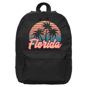 Retro Sunset Upside Down Pineapple Swinger 16 in Basic Backpack