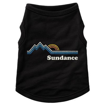Retro Sundance Utah Ut Vintage Sunrise Mountains Doggie Tank