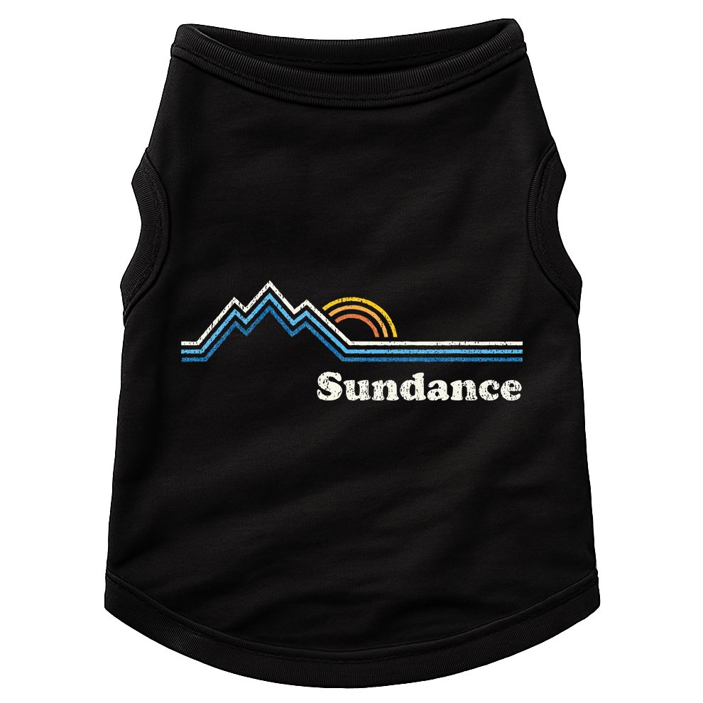 Retro Sundance Utah Ut Vintage Sunrise Mountains Doggie Tank