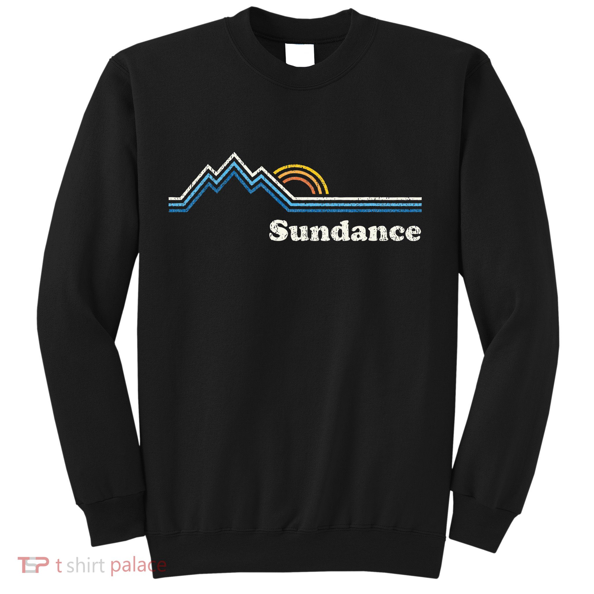 Retro Sundance Utah Ut Vintage Sunrise Mountains Sweatshirt