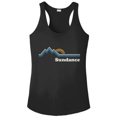 Retro Sundance Utah Ut Vintage Sunrise Mountains Ladies PosiCharge Competitor Racerback Tank