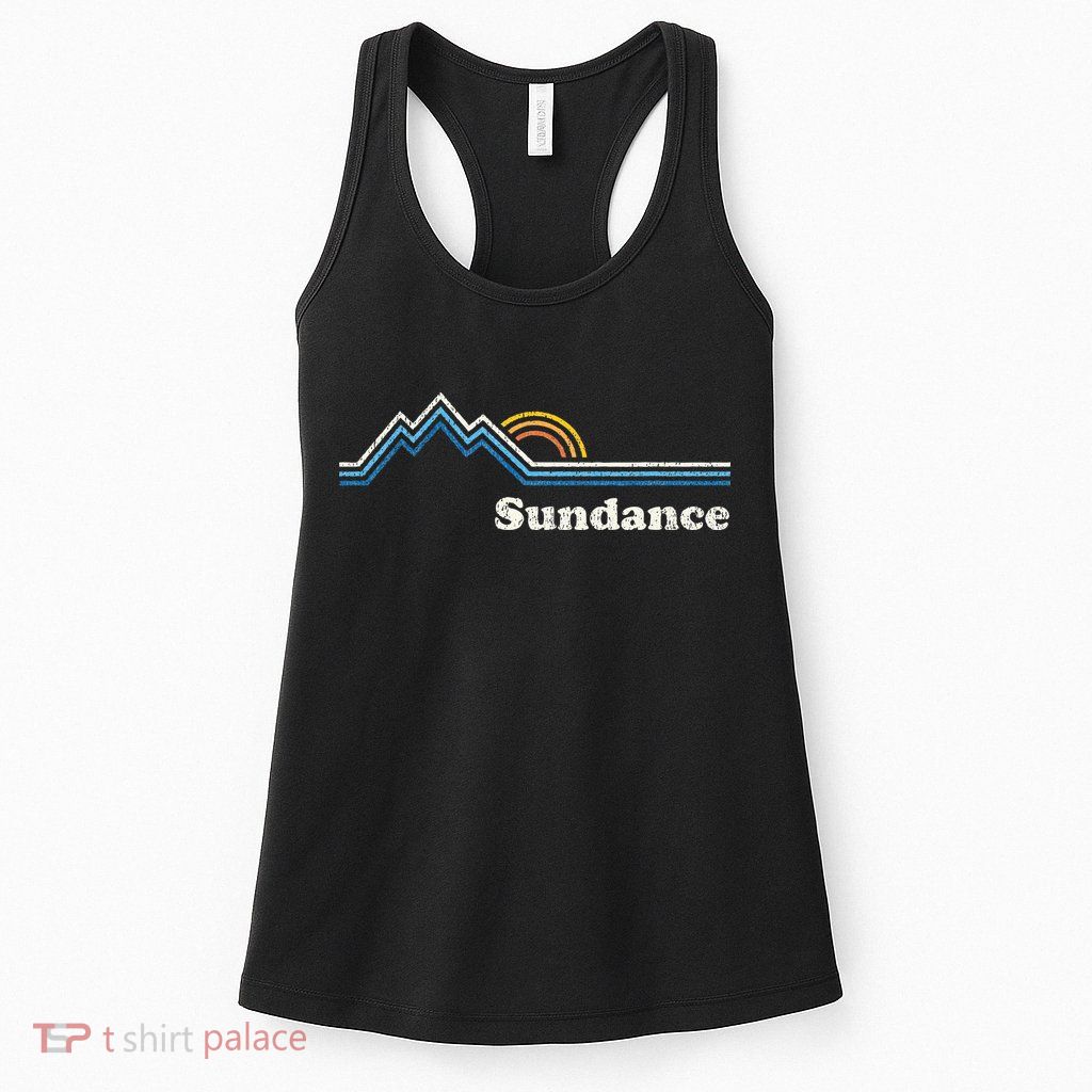 Retro Sundance Utah Ut Vintage Sunrise Mountains Womens Tank Top