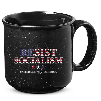 Resist Socialism United States Of America Anti Socialism 15oz Campfire Ceramic Mug