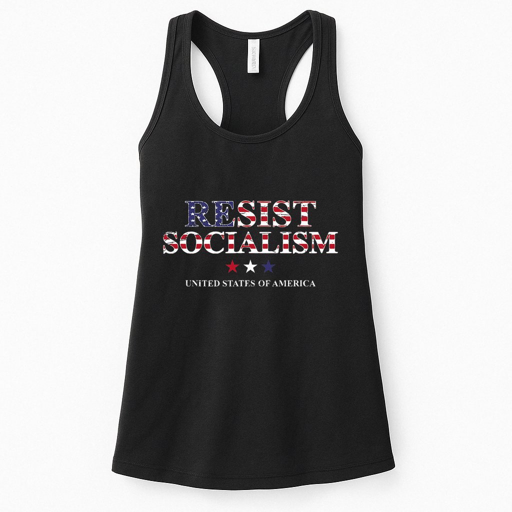 Resist Socialism United States Of America Anti Socialism Womens Tank Top