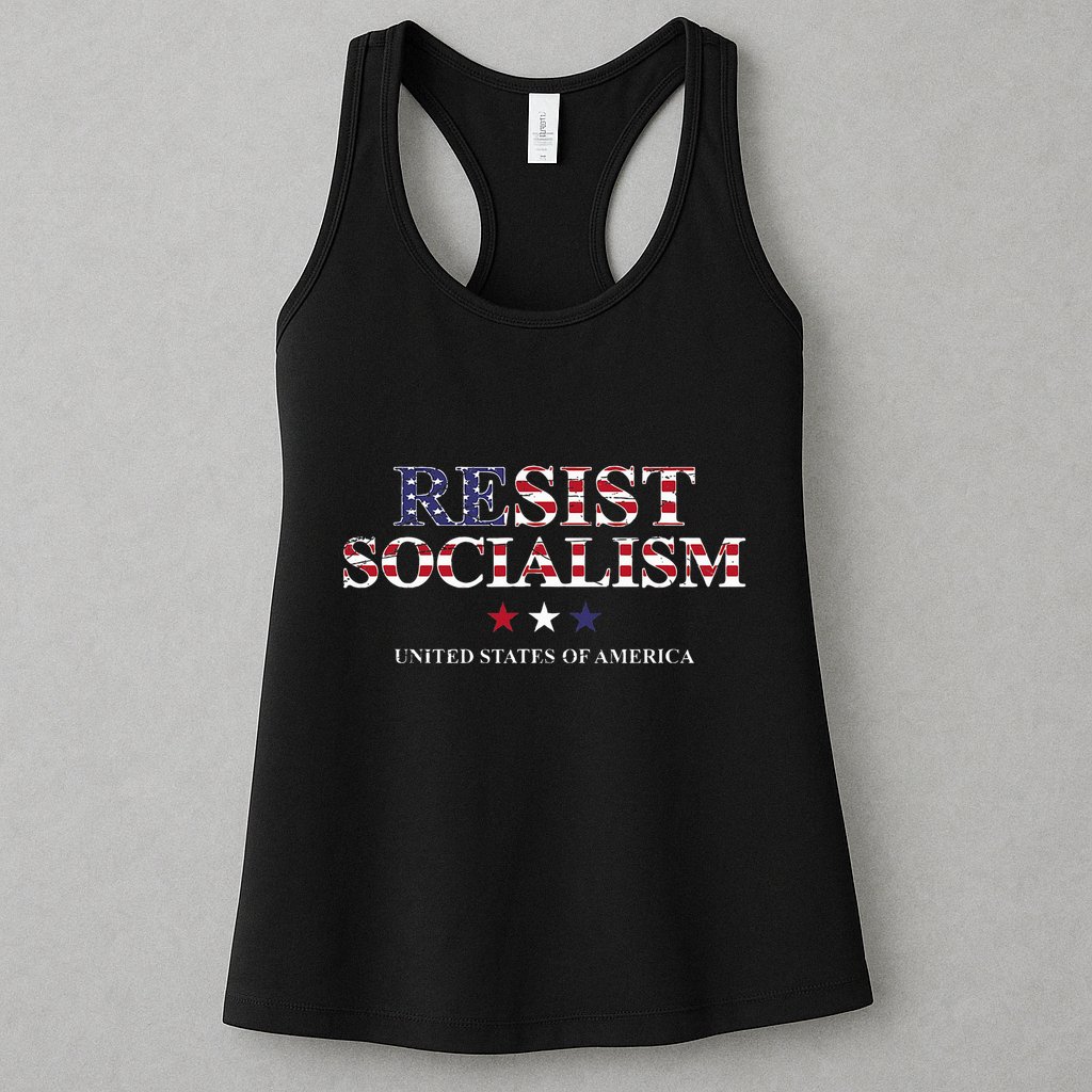 Resist Socialism United States Of America Anti Socialism Womens Tank Top