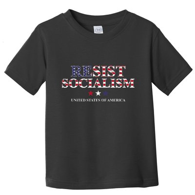 Resist Socialism United States Of America Anti Socialism Toddler T-Shirt