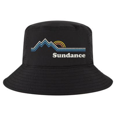 Retro Sundance Utah Ut Vintage Sunrise Mountains Cool Comfort Performance Bucket Hat