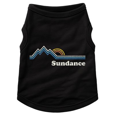 Retro Sundance Utah Ut Vintage Sunrise Mountains Doggie Tank