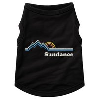 Retro Sundance Utah Ut Vintage Sunrise Mountains Doggie Tank