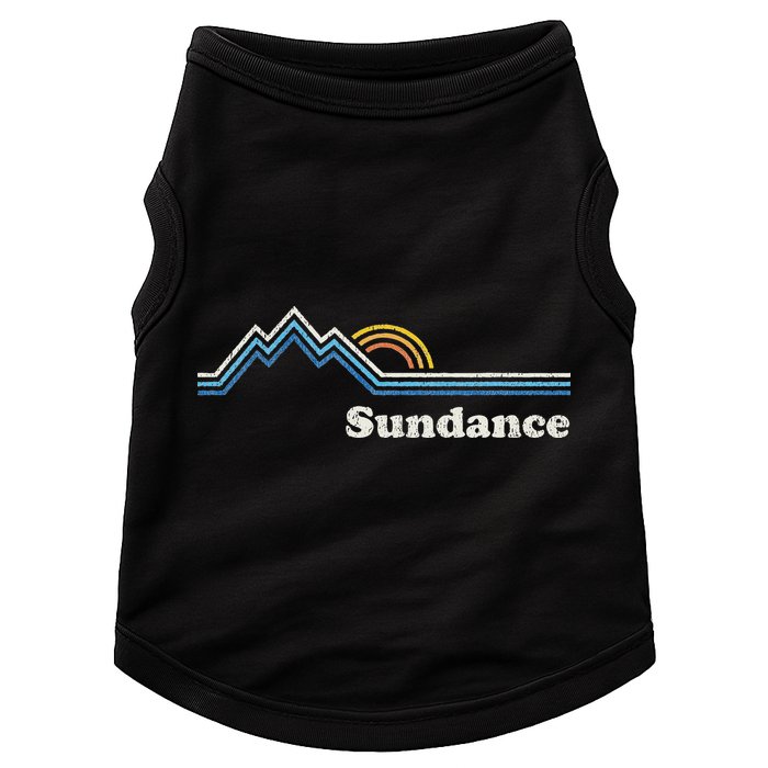 Retro Sundance Utah Ut Vintage Sunrise Mountains Doggie Tank