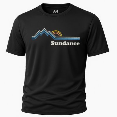 Retro Sundance Utah Ut Vintage Sunrise Mountains Cooling Performance Crew T-Shirt