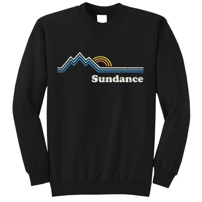Retro Sundance Utah Ut Vintage Sunrise Mountains Sweatshirt