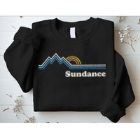 Retro Sundance Utah Ut Vintage Sunrise Mountains Sweatshirt