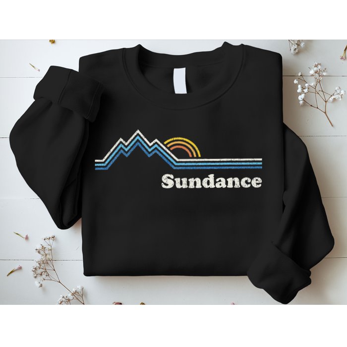 Retro Sundance Utah Ut Vintage Sunrise Mountains Sweatshirt