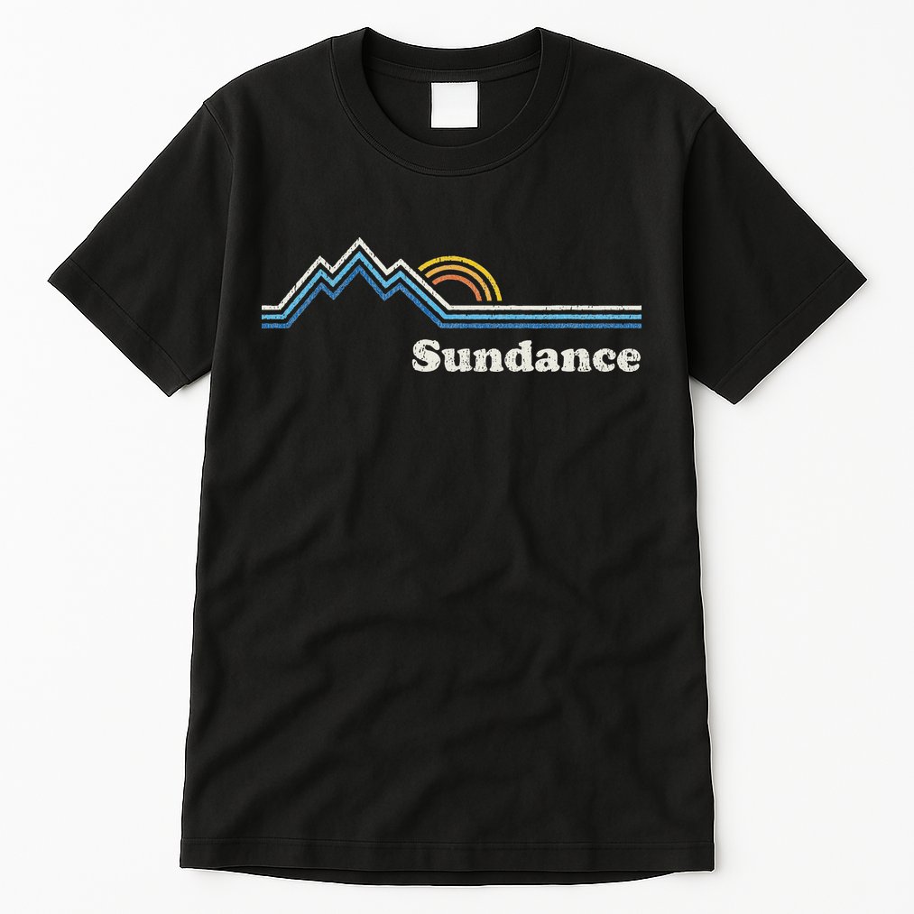 Retro Sundance Utah Ut Vintage Sunrise Mountains Tall T-Shirt