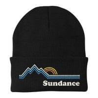 Retro Sundance Utah Ut Vintage Sunrise Mountains Beanie
