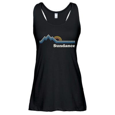 Retro Sundance Utah Ut Vintage Sunrise Mountains Ladies Essential Flowy Tank